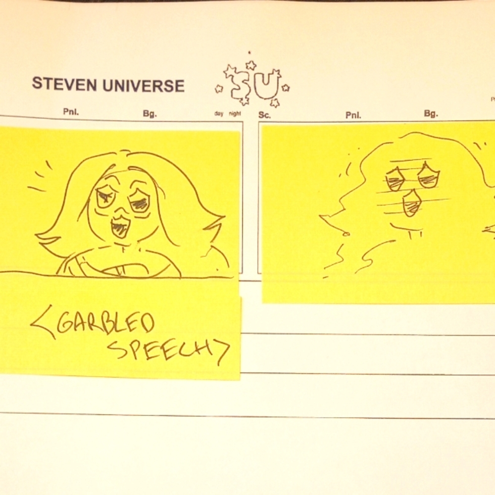 *SOLD* SU An Indirect Kiss "Amethyst Smiles" Alt Production Storyboard Raven